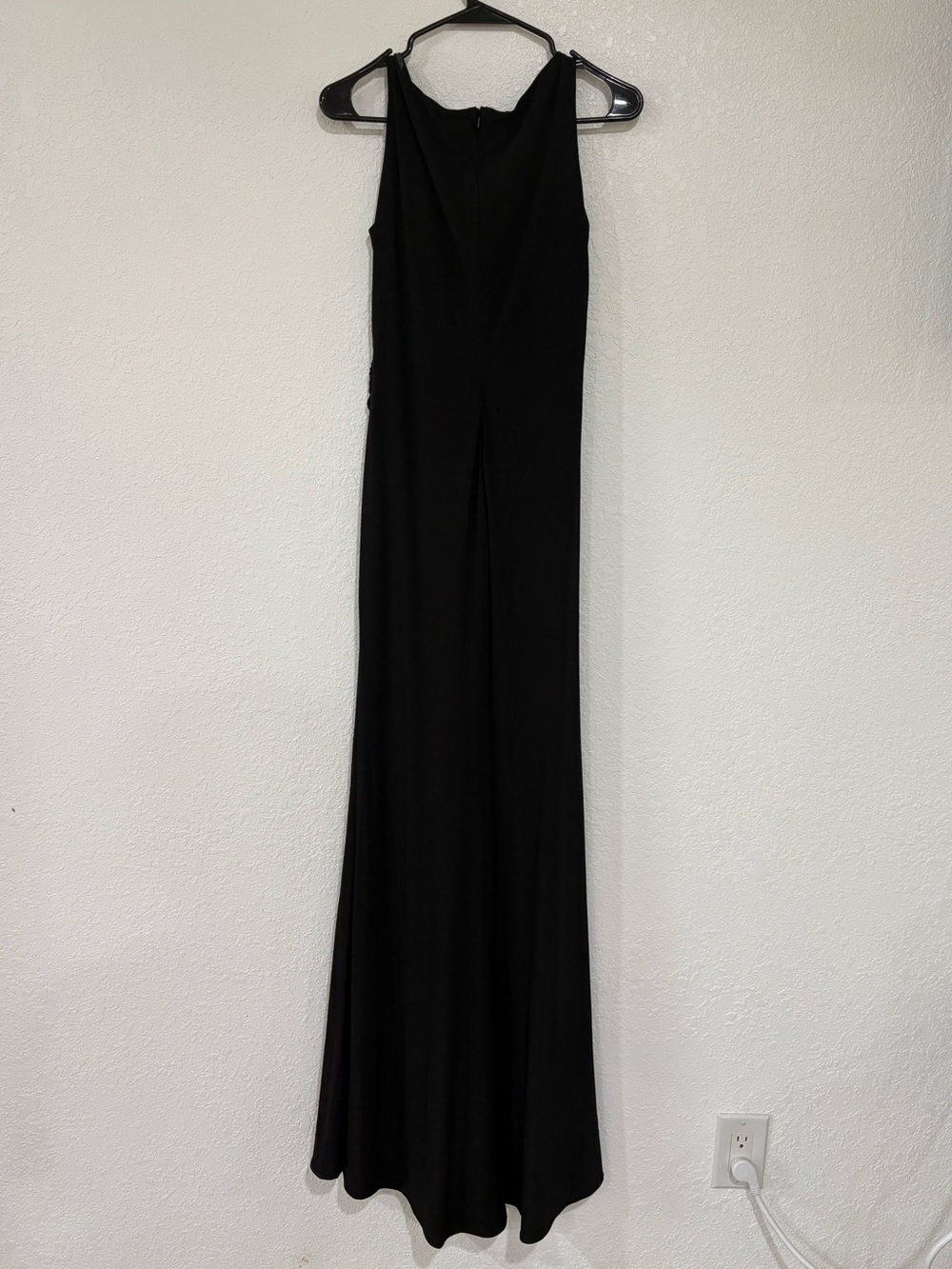 Mac Duggal Sleeveless Jersey Wrap High Slit Gown Size 2 - Picture 4 of 5
